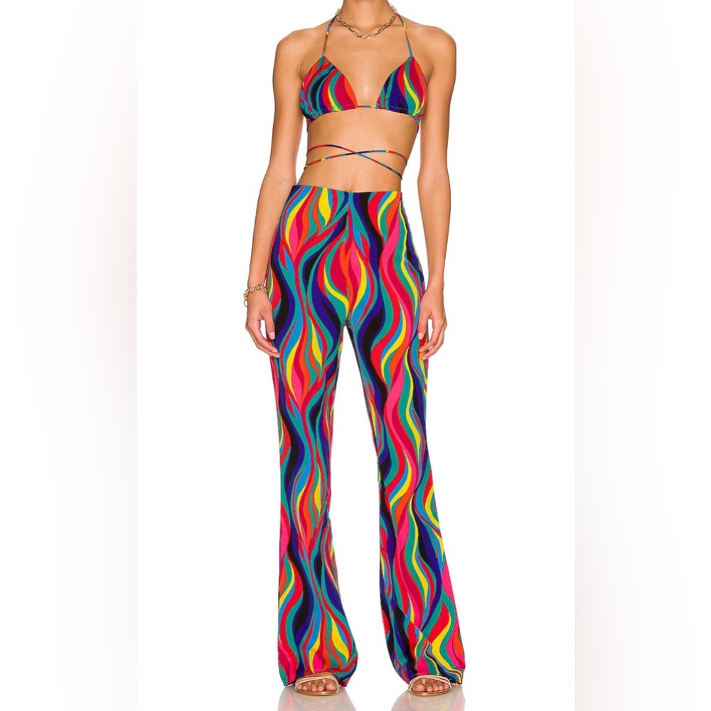 Multicolor bra and pant set